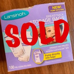 SOLD! (NWOT) LANSINOH BREASTMILK 🍼 STORAGE BAGS